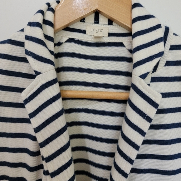 J. Crew Blue and white striped Soft Cotton Blazer Jacket Size XS - Picture 3 of 15